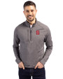 NC State Wolfpack Cutter & Buck Adapt Eco Knit Heather Mens Big & Tall Quarter Zip Pullover Black Heather Front