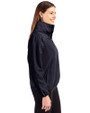Illinois Fighting Illini Cutter & Buck Charter Eco Recycled Womens Anorak Jacket Navy Blue Side