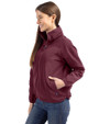 Virginia Tech Hokies Cutter & Buck Charter Eco Recycled Womens Full-Zip Jacket Bordeaux Side