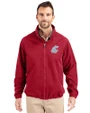 Washington State Cougars Cutter & Buck Charter Eco Recycled Mens Full-Zip Jacket Cardinal Red Front