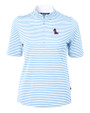 Ole Miss Rebels Cutter & Buck Virtue Eco Pique Stripe Recycled Womens Top ALS_MANN_HG 
