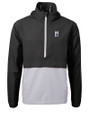 Northwestern Wildcats Cutter & Buck Charter Eco Recycled Mens Anorak Jacket Black/Polished Mannequin