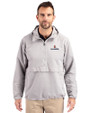 Illinois Fighting Illini Cutter & Buck Charter Eco Recycled Mens Anorak Jacket Polished Medium Gray Front