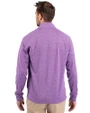 East Carolina Pirates Cutter & Buck Adapt Eco Knit Heather Mens Quarter Zip Pullover College Purple Heather Back