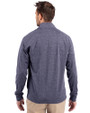 Old Dominion Monarchs College Vault - Cutter & Buck Adapt Eco Knit Heather Mens Quarter Zip Pullover Navy Blue Heather Back