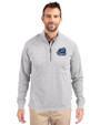 Old Dominion Monarchs College Vault - Cutter & Buck Adapt Eco Knit Heather Mens Quarter Zip Pullover Polished Heather Front