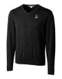 Michigan State Spartans College Vault Cutter & Buck Lakemont Tri-Blend Mens V-Neck Pullover Sweater Black Mannequin