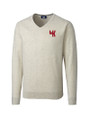 Western Kentucky Hilltoppers College Vault Cutter & Buck Lakemont Tri-Blend Mens V-Neck Pullover Sweater Oatmeal Heather Mannequin