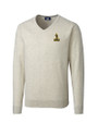 Northern Arizona Lumberjacks College Vault Cutter & Buck Lakemont Tri-Blend Mens V-Neck Pullover Sweater Oatmeal Heather Mannequin