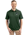 Portland State Vikings College Vault Cutter & Buck Virtue Eco Pique Recycled Mens Big and Tall Polo Hunter Green Front
