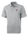 Louisville Cardinals College Vault Cutter & Buck Virtue Eco Pique Recycled Mens Big and Tall Polo Polished Medium Gray Mannequin