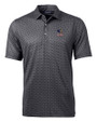 Delaware Fightin' Blue Hens College Vault Cutter & Buck Pike Banner Print Stretch Mens Polo Black Mannequin