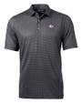 Texas Christian Horned Frogs College Vault Cutter & Buck Pike Banner Print Stretch Mens Polo Black Mannequin