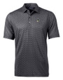 Michigan State Spartans College Vault Cutter & Buck Pike Banner Print Stretch Mens Polo Black Mannequin