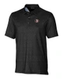 Florida State Seminoles College Vault Cutter & Buck Pike Micro Floral Print Stretch Mens Polo Black Mannequin