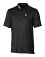 Fresno State Bulldogs College Vault Cutter & Buck Pike Micro Floral Print Stretch Mens Polo Black Mannequin