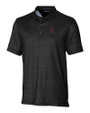 Southern Illinois Salukis College Vault Cutter & Buck Pike Micro Floral Print Stretch Mens Polo Black Mannequin