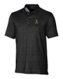Wichita State Shockers College Vault Cutter & Buck Pike Micro Floral Print Stretch Mens Polo Black Mannequin