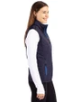 Penn State Nittany Lions College Vault Cutter & Buck Rainier PrimaLoft® Womens Eco Insulated Full Zip Puffer Vest Dark Navy Side