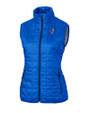 Kansas Jayhawks College Vault Cutter & Buck Rainier PrimaLoft® Womens Eco Insulated Full Zip Puffer Vest Royal Mannequin