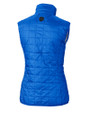 Kansas Jayhawks College Vault Cutter & Buck Rainier PrimaLoft® Womens Eco Insulated Full Zip Puffer Vest Royal Mannequin Back
