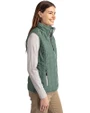 Tulane Green Wave College Vault Cutter & Buck Rainier PrimaLoft® Womens Eco Insulated Full Zip Puffer Vest Hunter Melange Side
