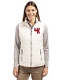 Western Kentucky Hilltoppers College Vault Cutter & Buck Rainier PrimaLoft® Womens Eco Insulated Full Zip Puffer Vest Coconut Front