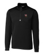 Louisville Cardinals College Vault Cutter & Buck Traverse Stretch Eco Quarter Zip Mens Big and Tall Pullover Black Mannequin