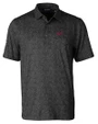New Mexico State Aggies College Vault Cutter & Buck Pike Constellation Print Stretch Mens Polo Black Mannequin