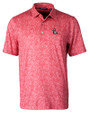 NC State Wolfpack College Vault Cutter & Buck Pike Constellation Print Stretch Mens Polo Red Mannequin