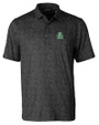 Marshall Thundering Herd College Vault Cutter & Buck Pike Constellation Print Stretch Mens Polo Black Mannequin