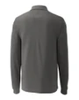 Louisville Cardinals College Vault Cutter & Buck Advantage Eco Tri-Blend Pique Mens Big and Tall Long Sleeve Polo Elemental Grey Mannequin Back