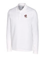 Louisville Cardinals College Vault Cutter & Buck Advantage Eco Tri-Blend Pique Mens Big and Tall Long Sleeve Polo White Mannequin