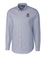Utah State Aggies College Vault Cutter & Buck Stretch Oxford Mens Long Sleeve Dress Shirt Light Blue Mannequin