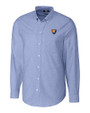 Illinois Fighting Illini College Vault Cutter & Buck Stretch Oxford Mens Long Sleeve Dress Shirt French Blue Mannequin