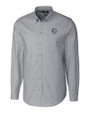 Penn State Nittany Lions College Vault Cutter & Buck Stretch Oxford Mens Long Sleeve Dress Shirt Charcoal Mannequin