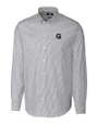 Gonzaga Bulldogs College Vault Cutter & Buck Easy Care Stretch Oxford Stripe Mens Big & Tall Long Sleeve Button Down Shirt Charcoal Mannequin