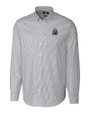 FIU Panthers College Vault Cutter & Buck Easy Care Stretch Oxford Stripe Mens Big & Tall Long Sleeve Button Down Shirt Charcoal Mannequin