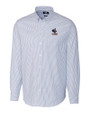 Delaware Fightin' Blue Hens College Vault Cutter & Buck Stretch Oxford Stripe Mens Long Sleeve Dress Shirt French Blue Mannequin