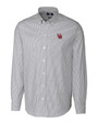 Ole Miss Rebels College Vault Cutter & Buck Stretch Oxford Stripe Mens Long Sleeve Dress Shirt CC_MANN_HG 1