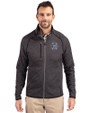 Penn State Nittany Lions College Vault Cutter & Buck Mainsail Sweater-Knit Mens Big and Tall Full Zip Jacket Charcoal Heather Front