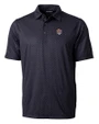 LSU Tigers College Vault Cutter & Buck Pike Double Dot Print Stretch Mens Polo Black Mannequin