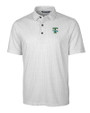 Tulane Green Wave College Vault Cutter & Buck Pike Double Dot Print Stretch Mens Polo Charcoal Mannequin