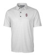 Southern Illinois Salukis College Vault Cutter & Buck Pike Double Dot Print Stretch Mens Polo Charcoal Mannequin