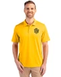 Missouri Tigers College Vault Cutter & Buck Prospect Eco Textured Stretch Recycled Mens Short Sleeve Polo College Gold Front