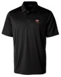 Louisville Cardinals College Vault Cutter & Buck Prospect Eco Textured Stretch Recycled Mens Short Sleeve Polo Black Mannequin