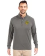 Missouri Tigers College Vault Cutter & Buck Adapt Eco Knit Stretch Recycled Mens Quarter Zip Pullover Elemental Grey Front
