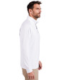 Grambling Tigers College Vault Cutter & Buck Adapt Eco Knit Stretch Recycled Mens Quarter Zip Pullover White Side