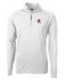 Louisville Cardinals College Vault Cutter & Buck Adapt Recycled Soft Knit Stretch  Mens Quarter Zip Pullover White Mannequin