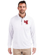 Western Kentucky Hilltoppers College Vault Cutter & Buck Adapt Eco Knit Stretch Recycled Mens Quarter Zip Pullover White Front